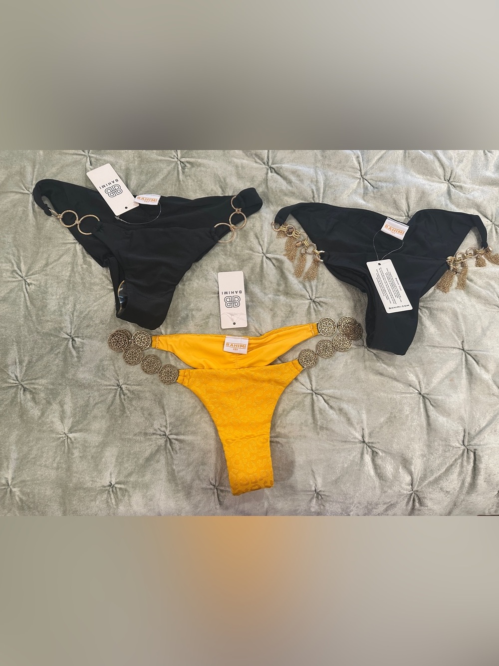 $240 NWT! Bahimi Swim Bikini Bottoms Set Sz S